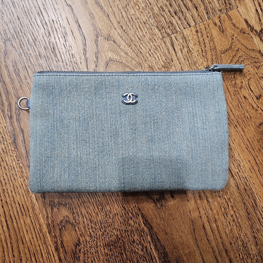 CHANEL Blue Clutch
